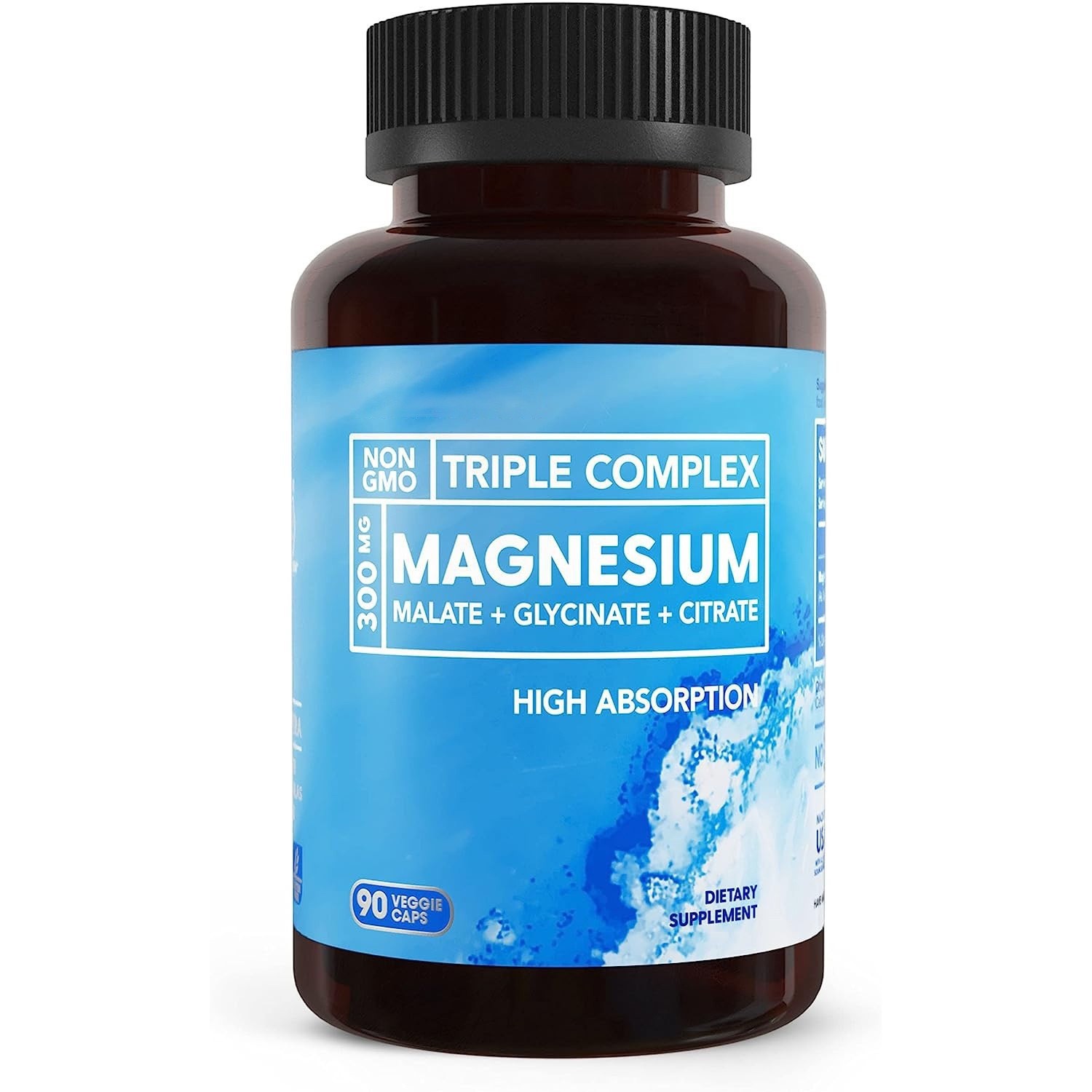Pure Magnesium Supplement Capsules for Energy, Heart and Bone Health